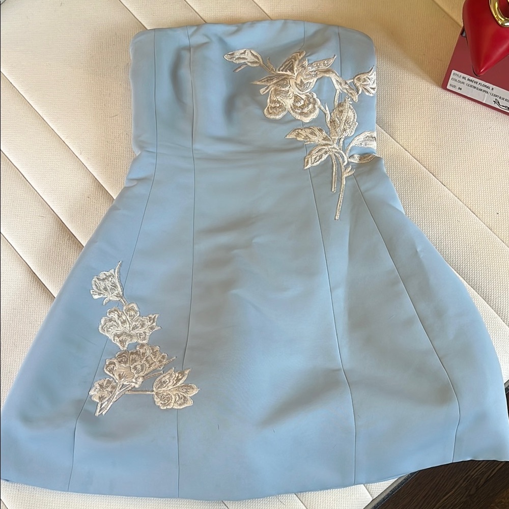 Sachin + Babi Light Blue Strapless Dress